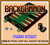 Backgammon back cover for GameBoy Color
